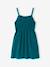 Cotton Gauze Strappy Dress for Girls beige+coral+emerald green - vertbaudet enfant 