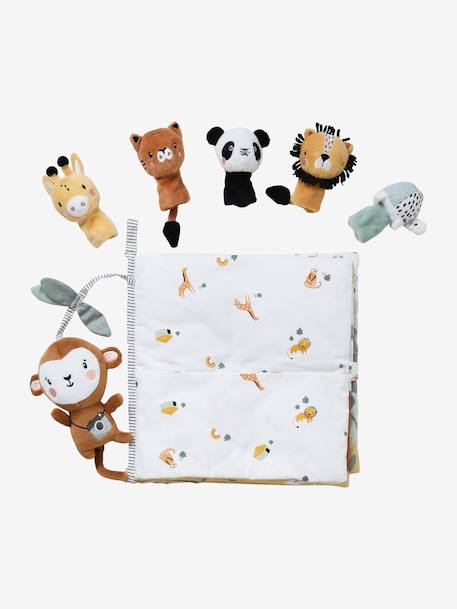 Activity Book + Velour Plush Toys, Tanzania white - vertbaudet enfant 