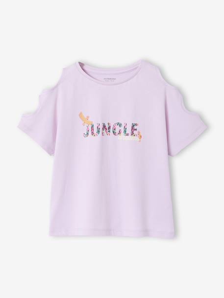 Girl's short-sleeved t-shirt lilac - vertbaudet enfant 