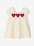 Crochet heart baby girl's dress ecru - vertbaudet enfant 