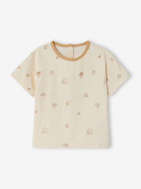 Baby-T-shirts & Roll Neck T-Shirts-T-shirts-Embroidered organic cotton T-shirt for baby boys 