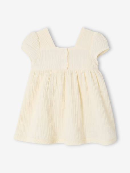 Crochet heart baby girl's dress ecru - vertbaudet enfant 
