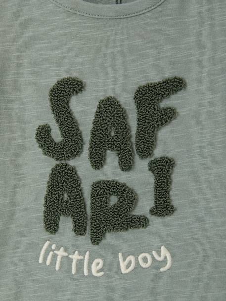 Boys' short-sleeved T-shirt sage green - vertbaudet enfant 