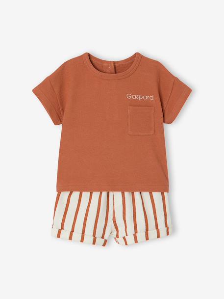 Customisable T-shirt and short set hazel+sage green - vertbaudet enfant 
