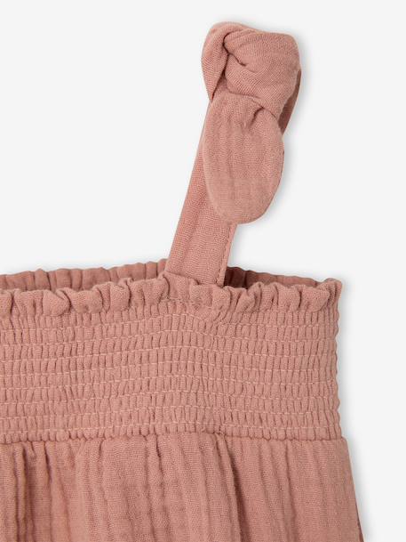 Romper with cotton braces clay beige - vertbaudet enfant 