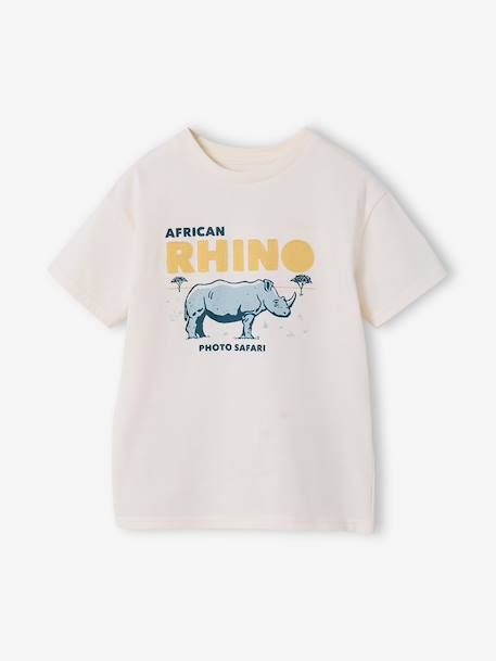 Cotton t-shirt and short set for boys ecru - vertbaudet enfant 