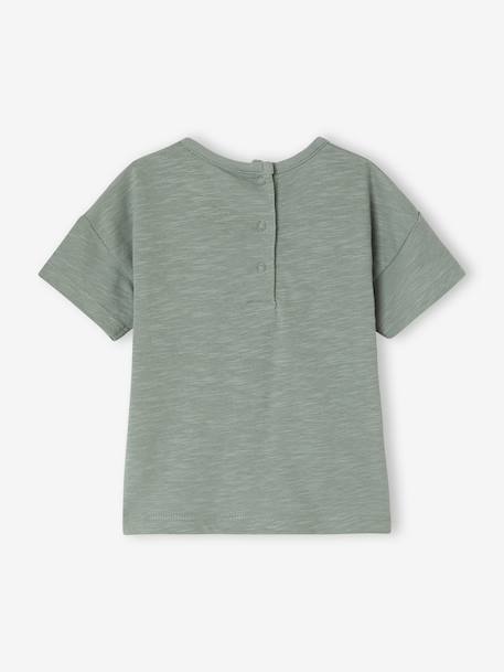 Boys' short-sleeved T-shirt sage green - vertbaudet enfant 