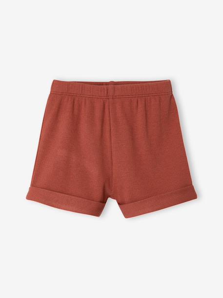 Pack of 2 organic cotton pyjama shorts tomato red - vertbaudet enfant 