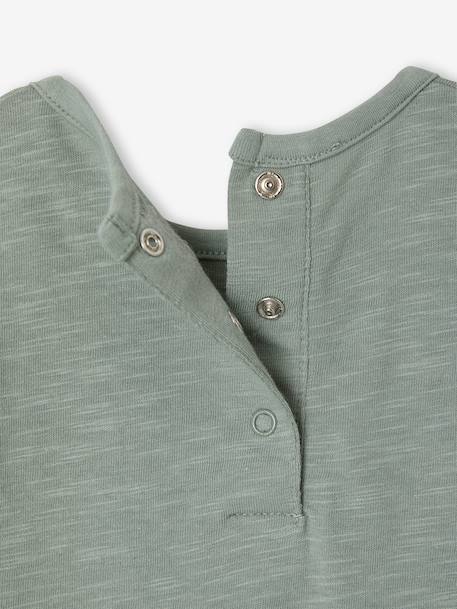 Boys' short-sleeved T-shirt sage green - vertbaudet enfant 