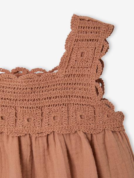 Sleeveless baby girl dress old rose - vertbaudet enfant 