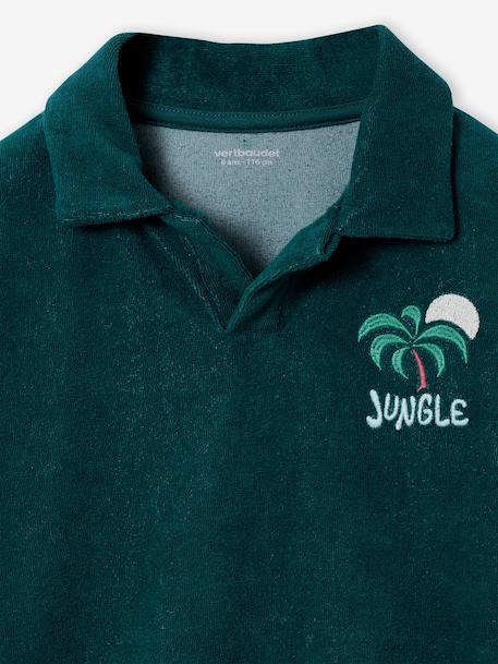 Boys' short-sleeved polo shirt fir green - vertbaudet enfant 