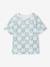 Short-sleeved T-shirt aqua green+white - vertbaudet enfant 