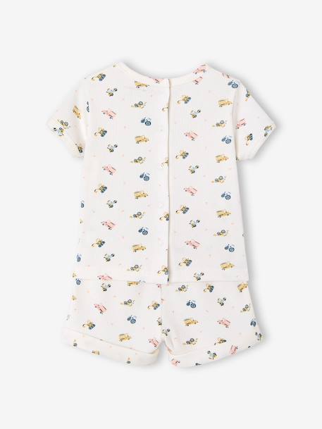Pack of 2 organic cotton pyjama shorts tomato red - vertbaudet enfant 