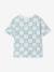 Short-sleeved T-shirt aqua green+white - vertbaudet enfant 