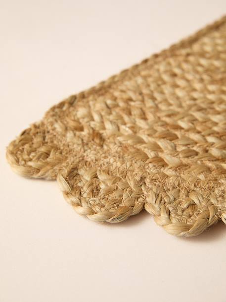 Jute half-moon bowl mat beige - vertbaudet enfant 