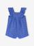 Girl's playsuit with embroidery electric blue+sweet pink - vertbaudet enfant 