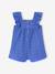 Girl's playsuit with embroidery electric blue+sweet pink - vertbaudet enfant 
