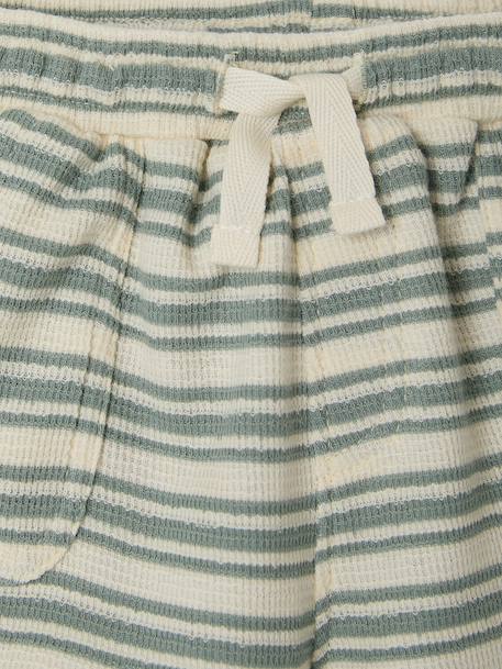 Honeycomb striped baby boy's shorts striped white - vertbaudet enfant 