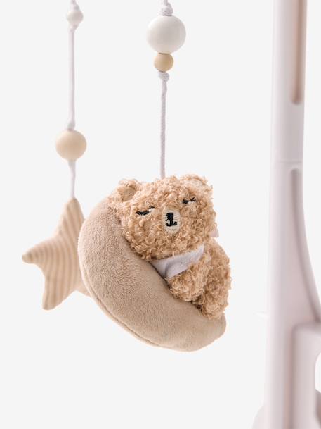 Musical mobile in fabric and velvet beige - vertbaudet enfant 