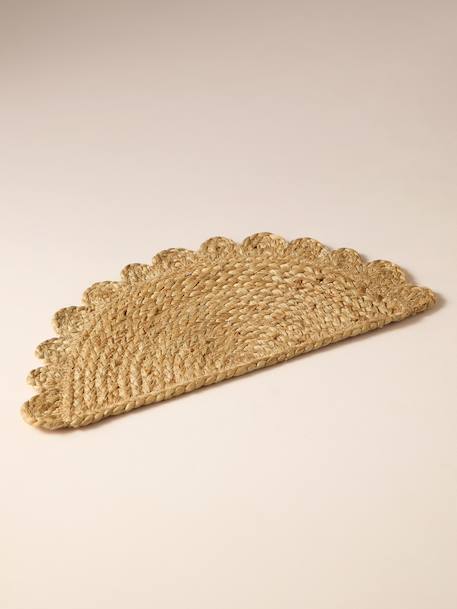 Jute half-moon bowl mat beige - vertbaudet enfant 