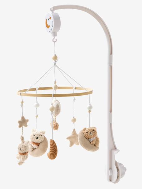 Musical mobile in fabric and velvet beige - vertbaudet enfant 