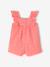 Girl's playsuit with embroidery electric blue+sweet pink - vertbaudet enfant 