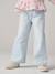 Wide Leg Jeans for Girls black denim+bleached denim+brut denim+denim grey+medium blue+stone - vertbaudet enfant 