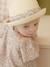 Baby girl's straw hat with ribbon sandy beige - vertbaudet enfant 