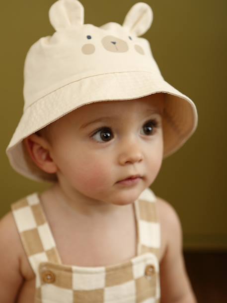 'Bear' Bucket Hat for Babies vanilla - vertbaudet enfant 