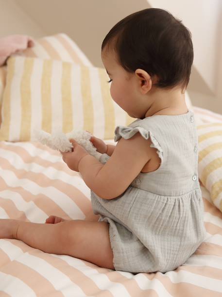 Cotton Gauze Romper for Girls sage green - vertbaudet enfant 