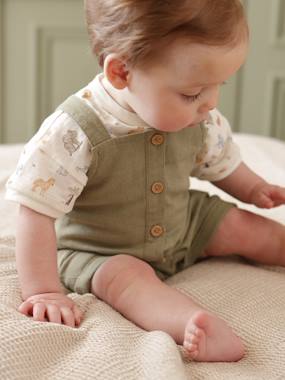 Boys' bodysuit and dungaree set  - vertbaudet enfant