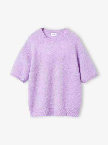 Girl's short-sleeved jumper JONEN lilac+rose - vertbaudet enfant 