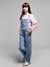 Girl's short-sleeved jumper JONEN lilac+rose - vertbaudet enfant 