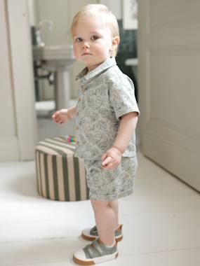 Baby-Outfits-Baby boy shirt and short set