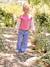 Embroidered Susan wide-leg jeans for girls bleached denim+medium blue - vertbaudet enfant 