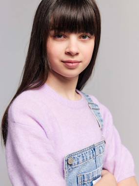 Girls-Cardigans, Jumpers & Sweatshirts-Jumpers-Girl's short-sleeved jumper JONEN 