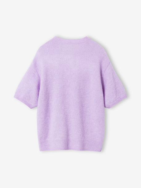 Girl's short-sleeved jumper JONEN lilac+rose - vertbaudet enfant 