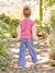 Embroidered Susan wide-leg jeans for girls bleached denim+medium blue - vertbaudet enfant 