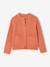 Girl's fine knit fluffy cardigan coral+marl grey+peony pink - vertbaudet enfant 