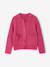 Girl's fine knit fluffy cardigan coral+marl grey+peony pink - vertbaudet enfant 