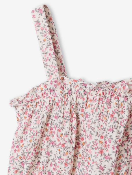 Floral short set for girls printed white - vertbaudet enfant 