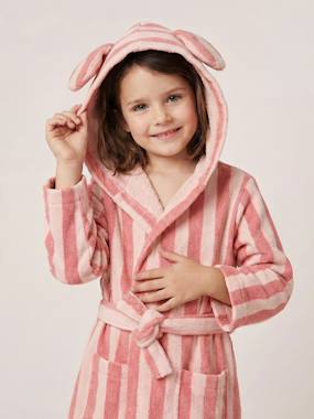 Bedding & Decor-Bathing-Customisable rabbit bathrobe for children, with recycled cotton