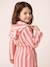 Customisable rabbit bathrobe for children, with recycled cotton striped pink - vertbaudet enfant 