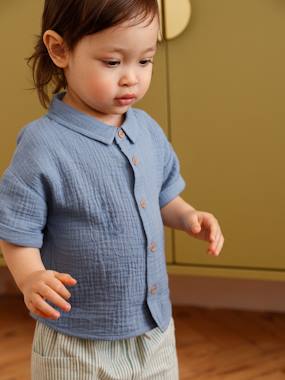 Baby-Boy's cotton gauze shirt 