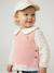 Sleeveless jumper for babies ecru+navy blue+rosy - vertbaudet enfant 