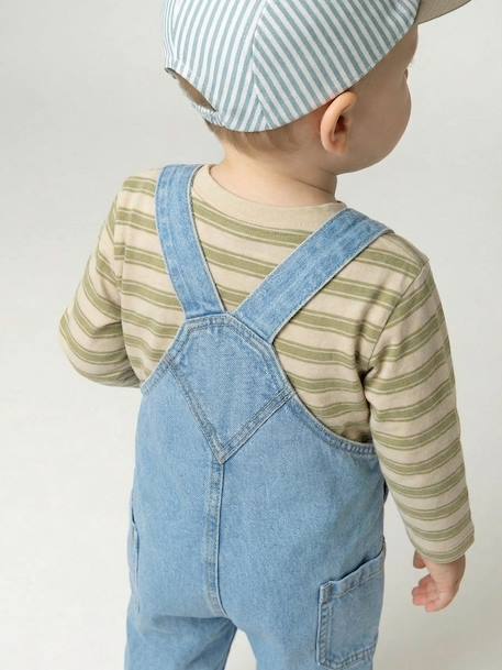 Boys' dungaree set sage green - vertbaudet enfant 