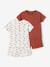 Pack of 2 organic cotton pyjama shorts tomato red - vertbaudet enfant 