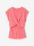 Fancy Knit T-Shirt & Shorts Set for Girls ecru+rose - vertbaudet enfant 