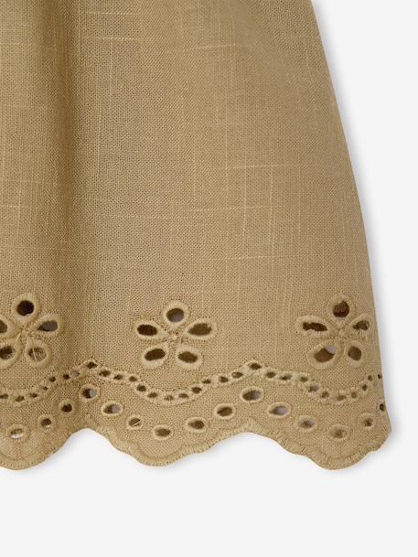 3-piece baby girl set khaki - vertbaudet enfant 