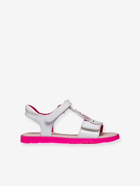 Girls' Joyfoot GEOX sandals fuchsia+white - vertbaudet enfant 